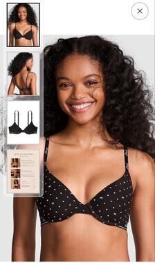 Wear Everywhere Black Dots T Shirt Bra